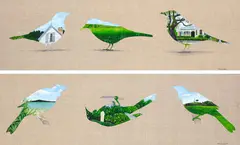 Josh Constantine, Untitled, oil on canvas, diptych