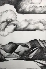 Penny Ericson, Boatshed Bay, graphite on paper