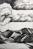 Penny Ericson, Boatshed Bay, graphite on paper
