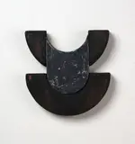 Julia Morison, Codex 47, iridescent acrylic paint and ash on shaped timber