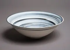 Agate ware bowl by John Parker, unglazed ceramic, sold May 2024