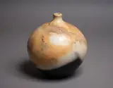 Bryce Stevens, Bottle vase, raku fired ceramic with polished surface