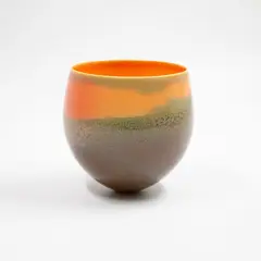 Porcelain vase by Pippin Drysdale, satin and lustre glazes, sold May 2024