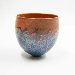 Porcelain vase by Pippin Drysdale, satin and lustre glazes, sold May 2024