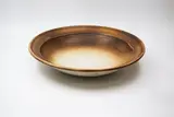 Ray Rogers, Large table bowl, stoneware with tan and brown ash glaze