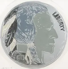 Andy Warhol, Indian Nickel Head from Cowboys and Indians, colour silkscreen on Lenox museum board paper, ix/x