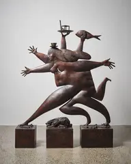 Paul Dibble, Busy Lady, cast bronze, two parts