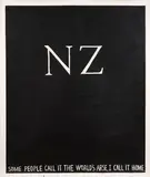 Peter Robinson, NZ: Some People Call It The World’s Arse, I Call It Home, oil on unstretched linen canvas