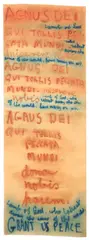 Agnus Dei by Colin McCahon, watercolour and pastel on paper, offered Mar 2024