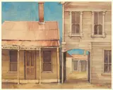 Cargill’s Corner, Dunedin by Grahame Sydney, watercolour, offered Mar 2024