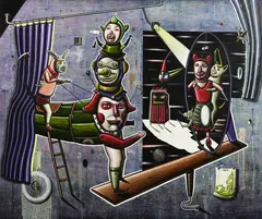 Jennifer Dolezel, Theatre of Possibility, oil on canvas