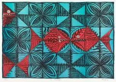 I'a Fa'atalofa by Fatu Feu'u, lithograph, 126/126, sold Feb 2024