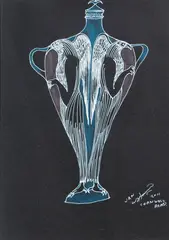 Bill Hammond, Urn Cornwall Road, ink and pastel on paper