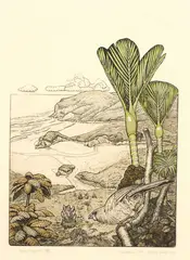 Russell Jackson, Anawhata, etching, 66/100