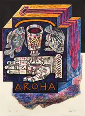 Robert Ellis, Aroha, lithograph, 36/50