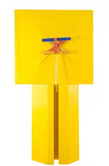 Donald Sinclair Driver, Yellow Cross, vinyl, wood and acrylic on canvas (1969)