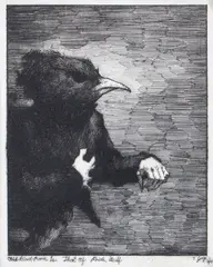 Jason Greig, Odd Black Room Is That Of Pride Itself, monoprint, 2/4