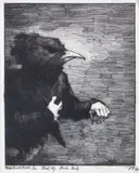 Jason Greig, Odd Black Room Is That Of Pride Itself, monoprint, 2/4
