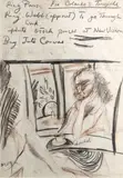 Philip Clairmont, Morning Coffee, Rachel & Mary (to do list), ink and graphite on paper