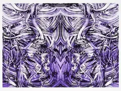 Judy Millar, Flip (Violet), lithograph, A/P