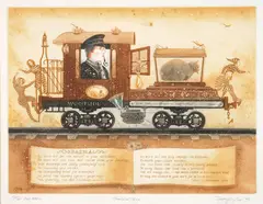 Pasha's Part by Gary Tricker, etching, 15/30, offered Feb 2024