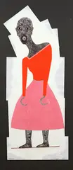 Wanza by Douglas Wright, mixed media on paper, sold Feb 2024