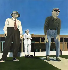 Hamish McWhannell, The Bowlers, oil on canvas