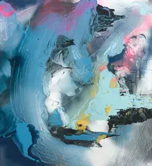 Holly Ellison, Passing into an Unknown Abyss in Search for a Relic of Explanation, acrylic on canvas