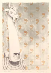 Blind Decoration by Mary McIntyre, lithograph, AP, sold Feb 2024