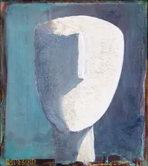 Paul Radford, Untitled - Head of a Man, oil on board