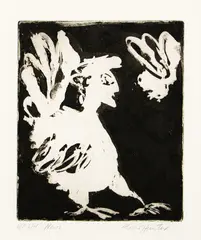 Alexis Hunter, News, etching, A/P