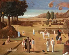 Richard McWhannell, That Summer in the New Land (Birdlings), oil on board