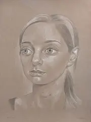 Peter Stichbury, Estelle Study, graphite and pastel on paper