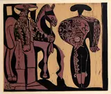 Picador and Matador (1962) by Pablo Picasso, linocut, offered Feb 2024