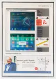 Simon Denny, Nsa Slide Redesign Proposal (Faz) (2013), photographic print from a newspaper scan in perspex case