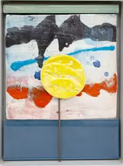 John Papas, Crossing the Bar, earthenware, glass, brass and steel