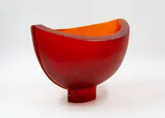 Pod Vase by Ann Robinson, cast lead crystal, offered Feb 2024