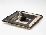 Ann Verdcourt, Dish with pear, black stained stoneware