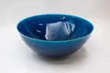 Len Castle, Large Night Sky bowl, earthenware bowl with rich dark blue glaze