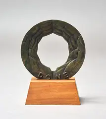 Terry Stringer, Done Well, cast bronze and wooden base