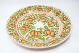 Caltagirone Andolina, Impressive large hanging platter, ceramic decorated with pomegranate leafy branches