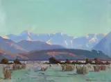 W. E Richardson, Mt Pleasant, Kaikoura, oil on canvas laid onto board