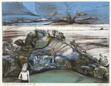 Stanley Palmer, Headland, Island and Clouds - Leigh, bamboo engraving, 34/50