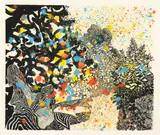 Pat Hanly, Inside the Garden, screenprint, Barry Lett Gallery Multiples Series