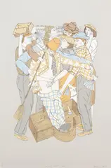 The Life Raft by Kushana Bush, silkscreen print, 13/30, sold Feb 2024