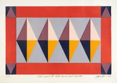 Sails against the White Parachute August 6th 1945 by Stanley Palmer, lithograph, 1/60, sold Feb 2024