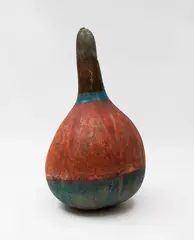 Geoffrey Fairburn, Gourd, dye on gourd, with incised geometric motifs
