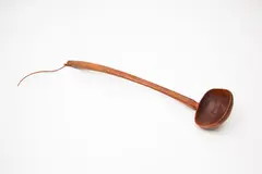 Levi Borgstrom, Ladle, carved wood with leather band