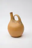 Len Castle, Ceremonial pourer, stoneware with matt tan glaze (small chip)