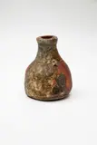 Small bottle by Chester Nealie, wood fired stoneware with shell marks, small lug handle, sold Feb 2024